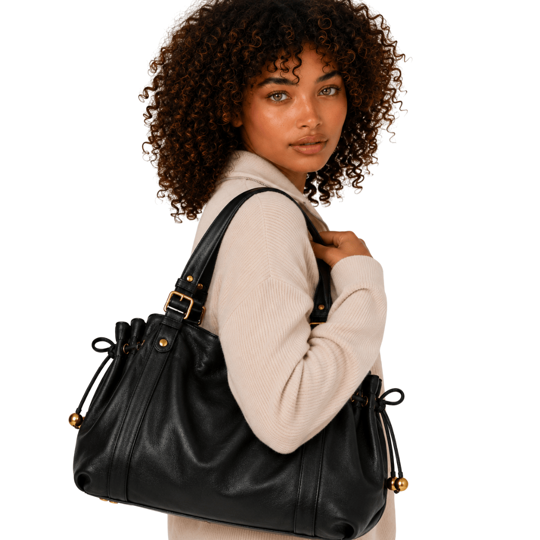ELAE - Sac à Main en Cuir Finitions Dorées