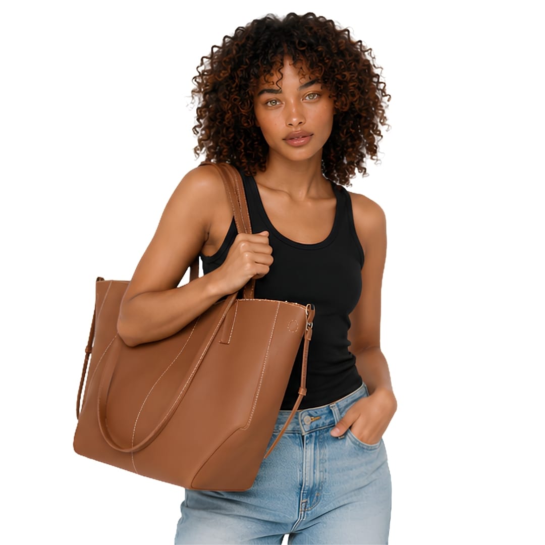 BELLA - Grand Sac à main Cabas Cuir