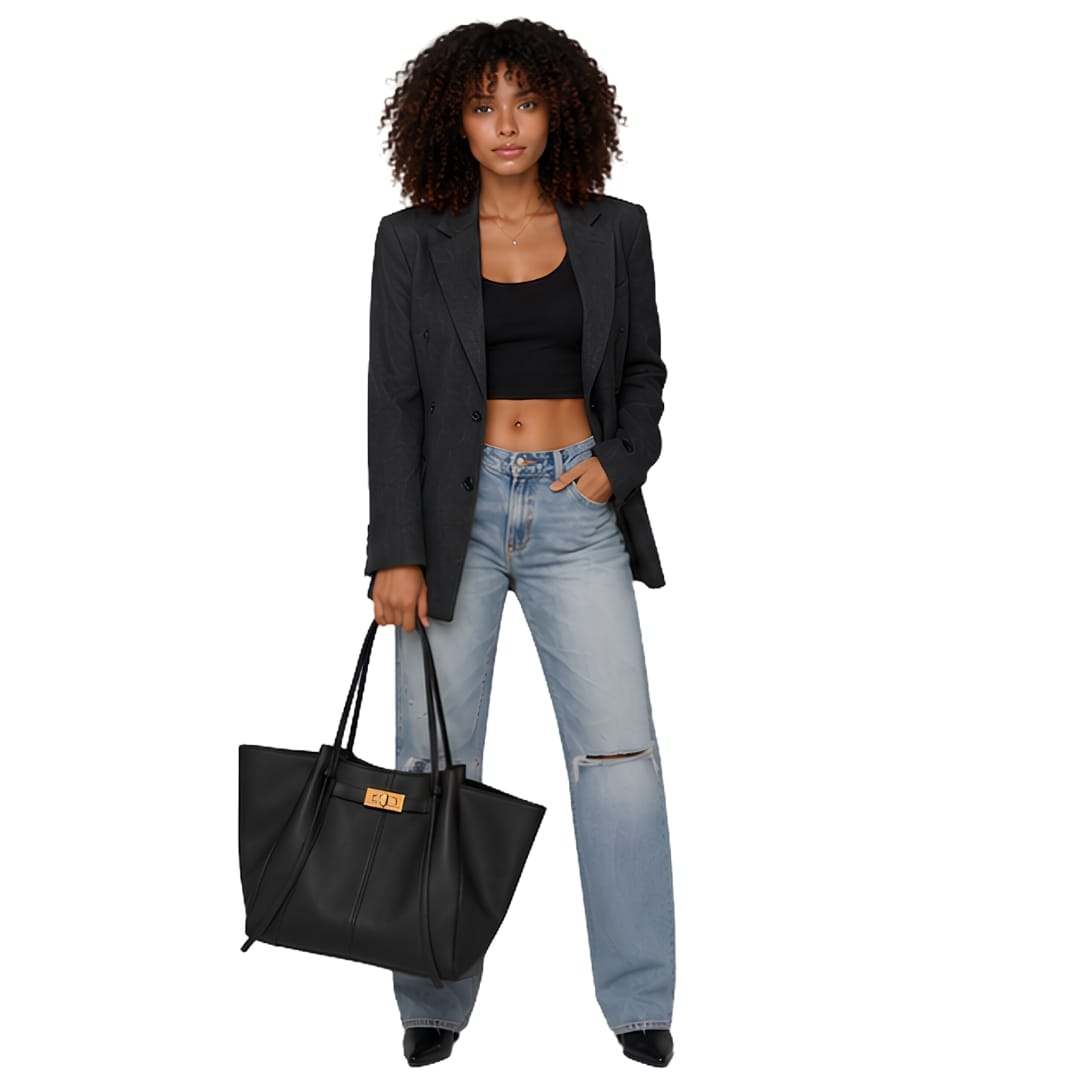 KATALEÏA - Sac à Main de Cours en Cuir Élégant Grande Capacité