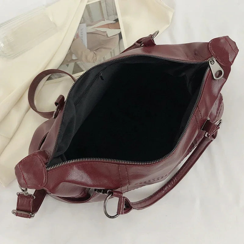 LUNA - Sac à Main de Cours Vintage en Cuir