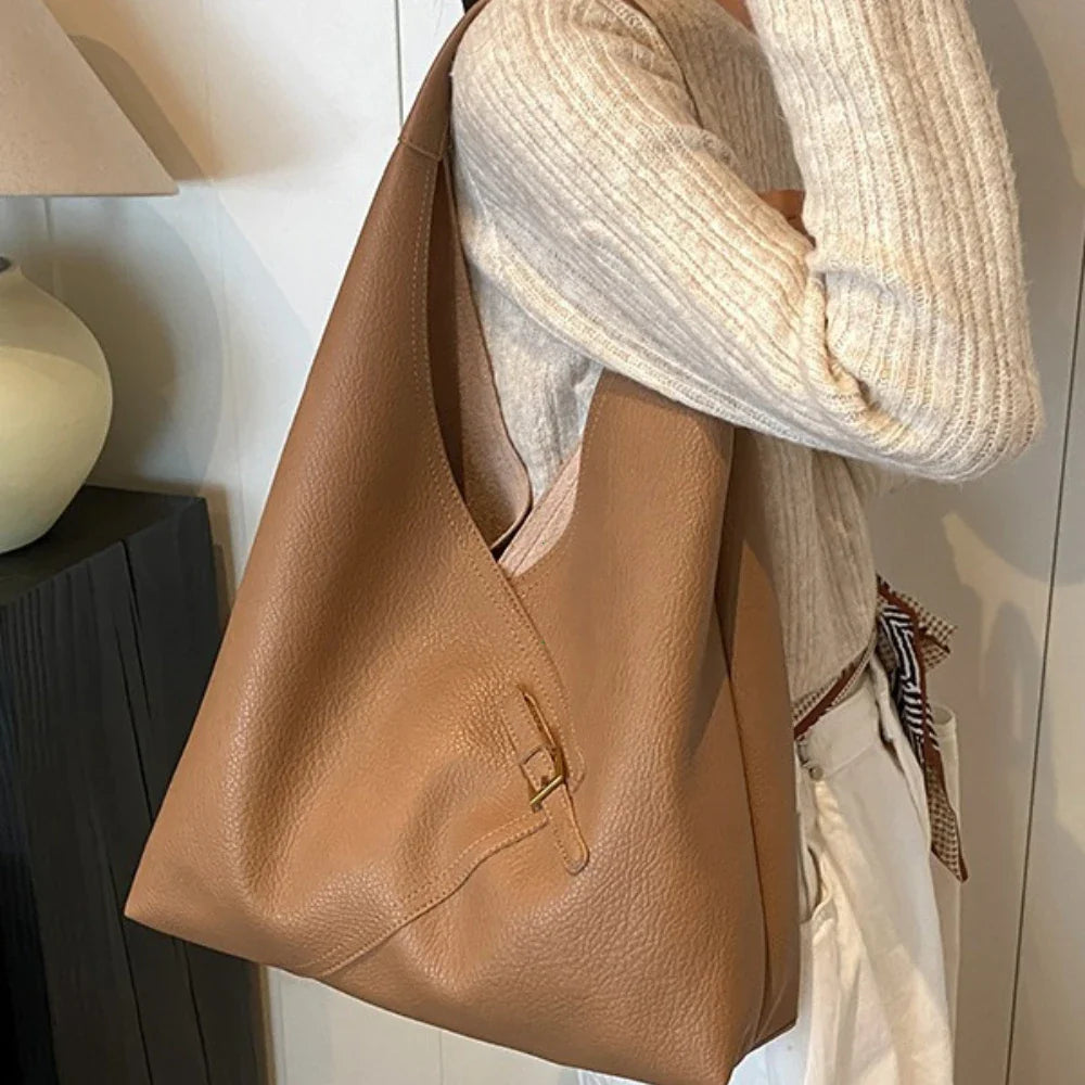ALICIA - Grand Sac à Main de Cours en Cuir Souple