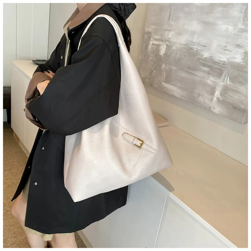 ALICIA - Grand Sac à Main de Cours en Cuir Souple