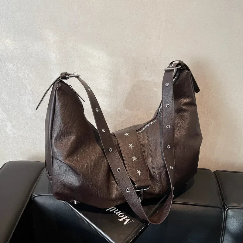 ANGE - Sac à Main Besace de Cours en Cuir