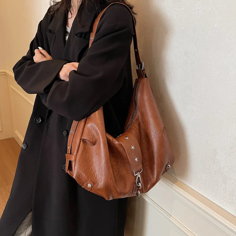 ANGE - Sac à Main Besace de Cours en Cuir