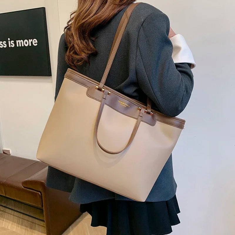 ZOE - Grand Sac à Main de Cours en Cuir Végan