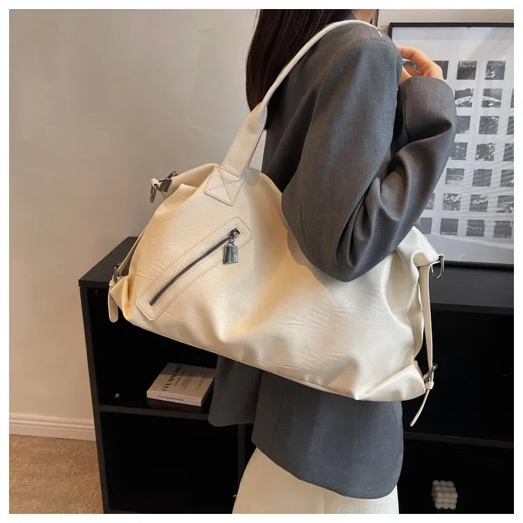 NATALIA - Sac à Main de Cours en Cuir Souple Lycée