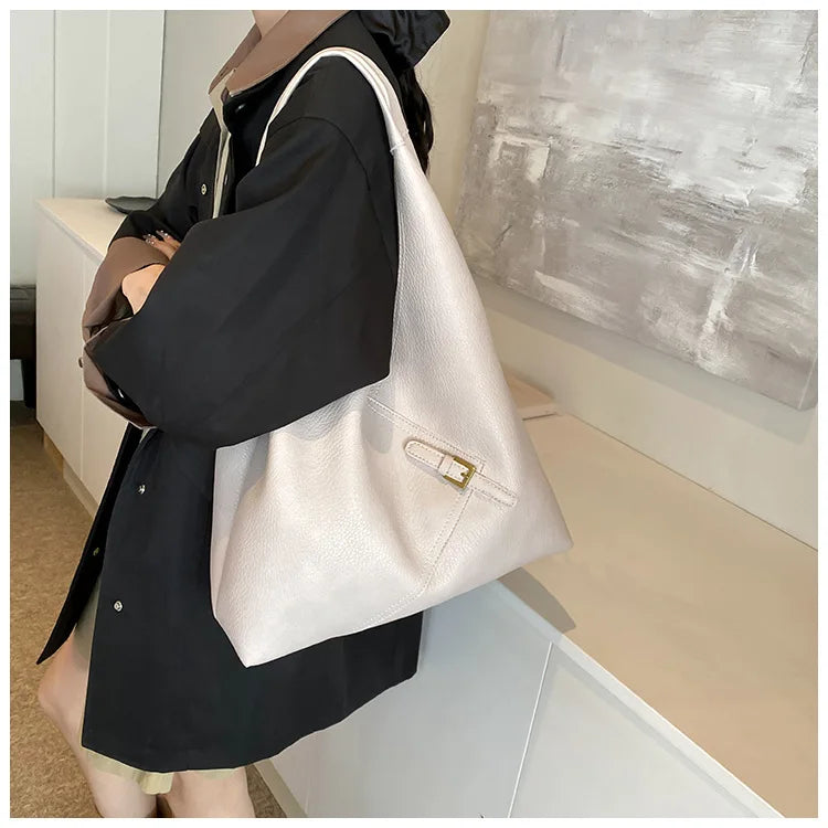 ALICIA - Grand Sac à Main de Cours en Cuir Souple