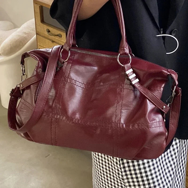LUNA - Sac à Main de Cours Vintage en Cuir