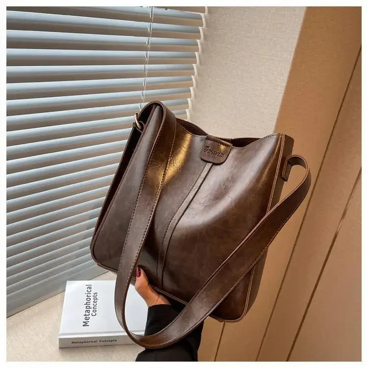JOCYA - Sac à Main Cabas en Cuir Rigide