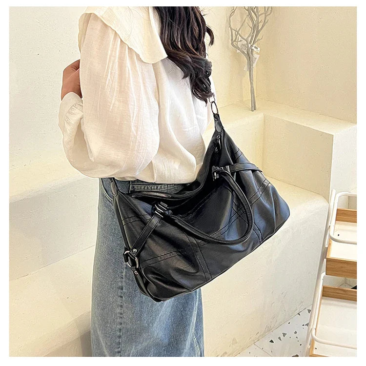 LUNA - Sac à Main de Cours Vintage en Cuir