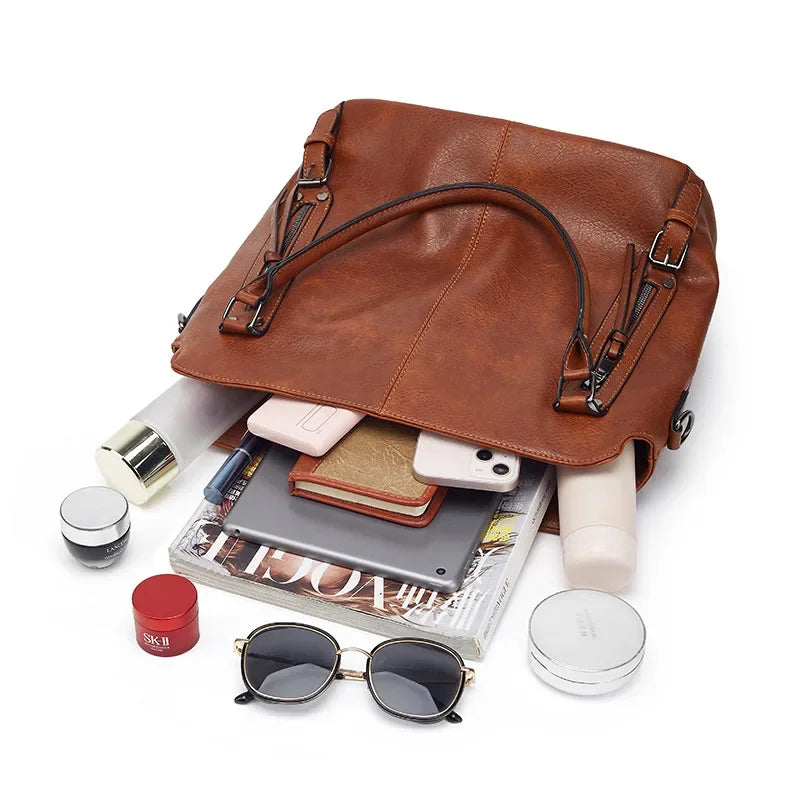 HELENA - Grand Sac Ă Main de Cours Multipoches avec Pochette