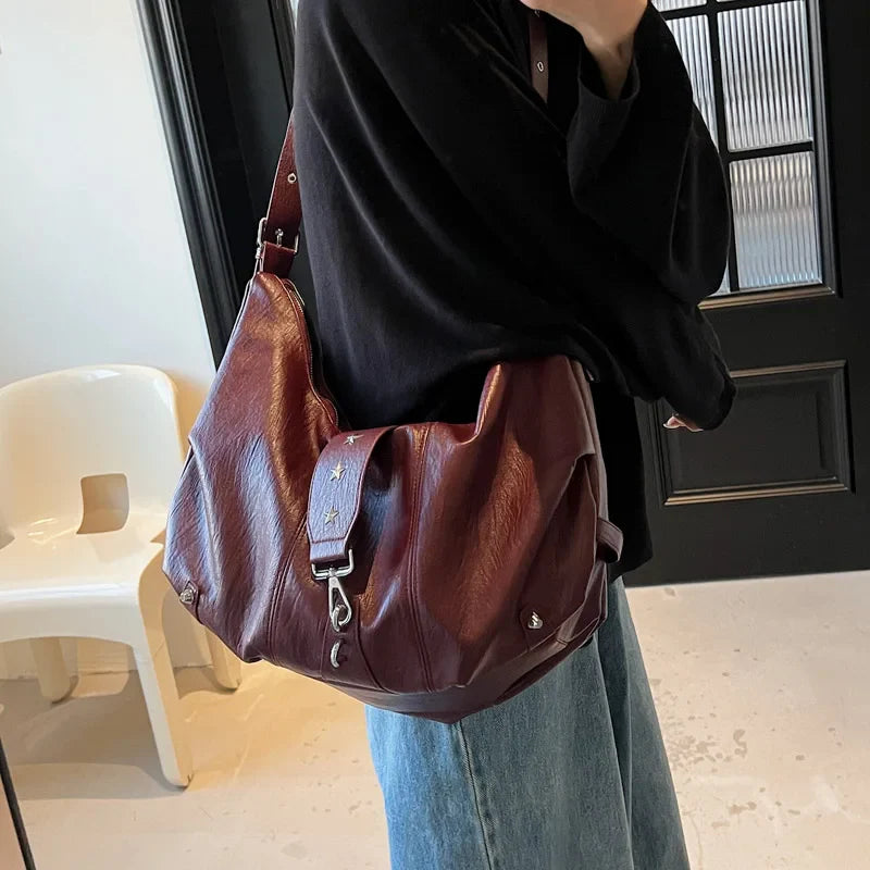 ANGE - Sac à Main Besace de Cours en Cuir