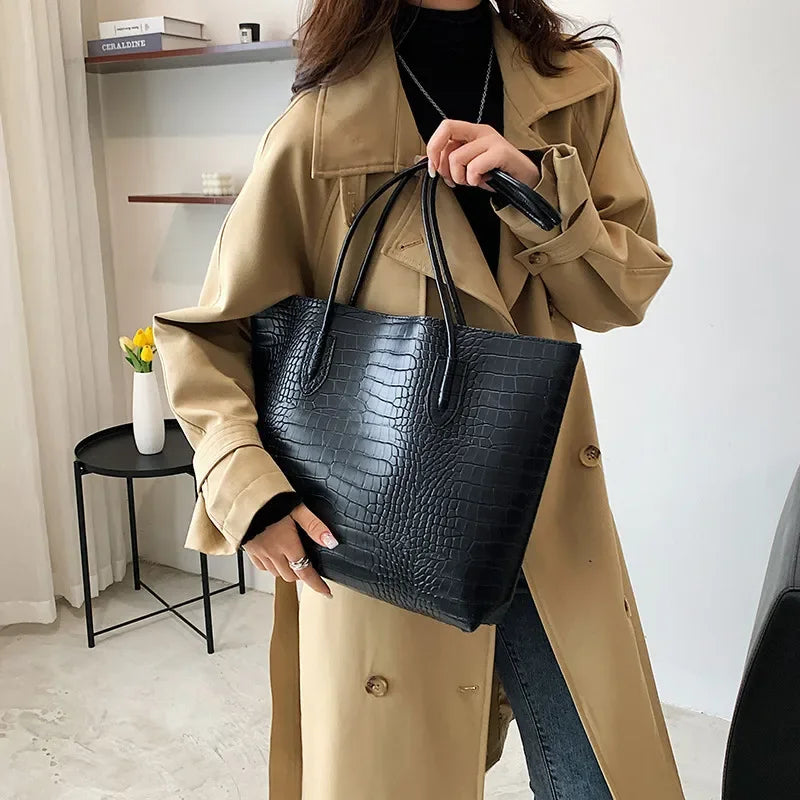 HANNAE - Sac à Main de Cours en Cuir Grainé