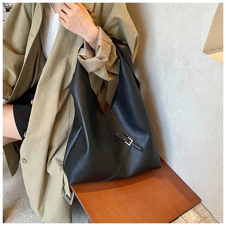 ALICIA - Grand Sac à Main de Cours en Cuir Souple