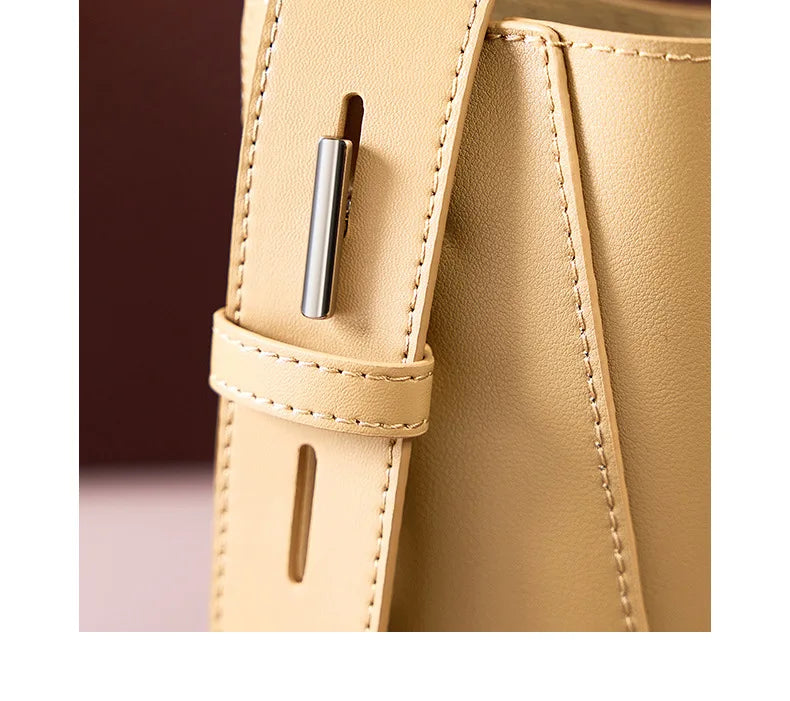 EYA- Sac à Main de Cours de Luxe en Cuir Lisse à Bandoulière