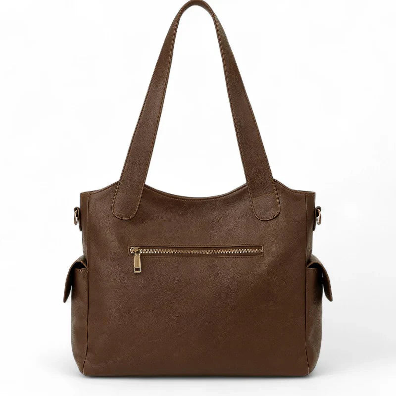 Sac Alba XL, grand sac à main vegan spacieux et élégant, format 40 x 15 x 35 cm, parfait pour ordinateur portable 16 pouces et documents A4.
