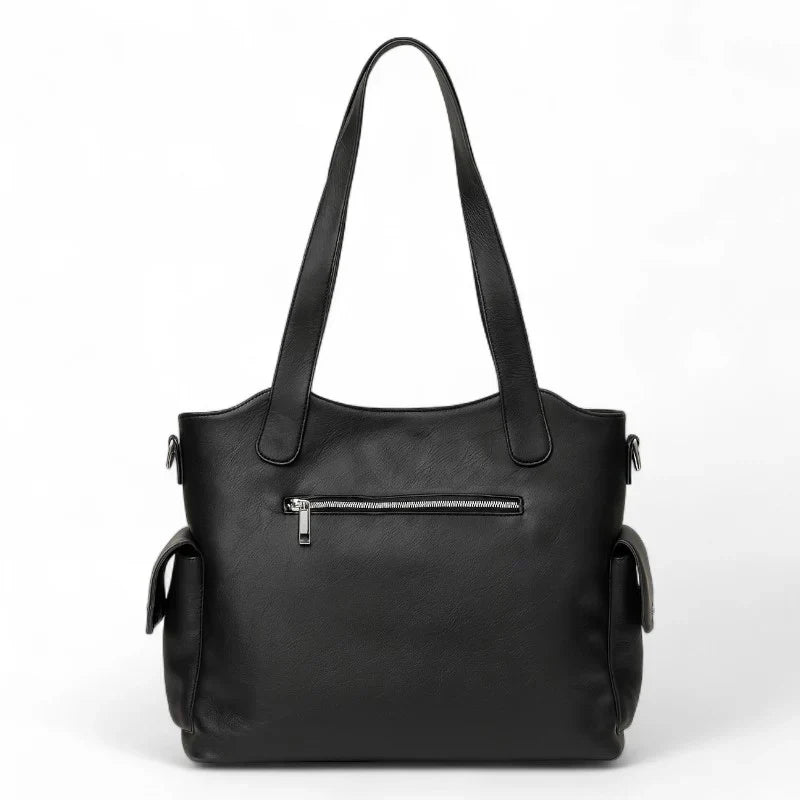 Sac Alba XL, grand sac à main vegan spacieux et élégant, format 40 x 15 x 35 cm, parfait pour ordinateur portable 16 pouces et documents A4.