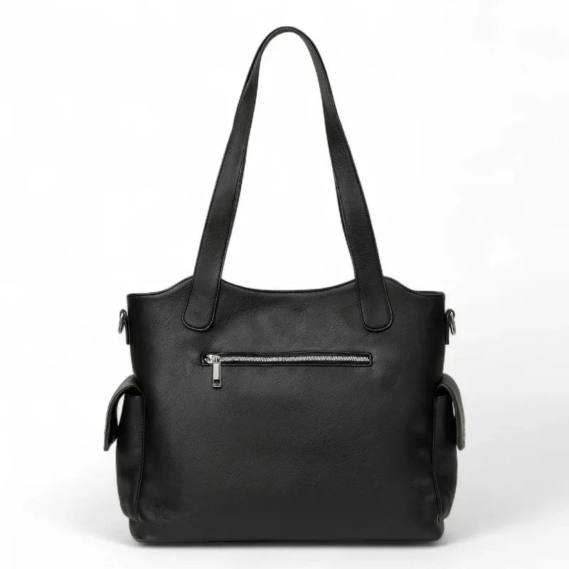 Sac Alba XL, grand sac à main vegan spacieux et élégant, format 40 x 15 x 35 cm, parfait pour ordinateur portable 16 pouces et documents A4.
