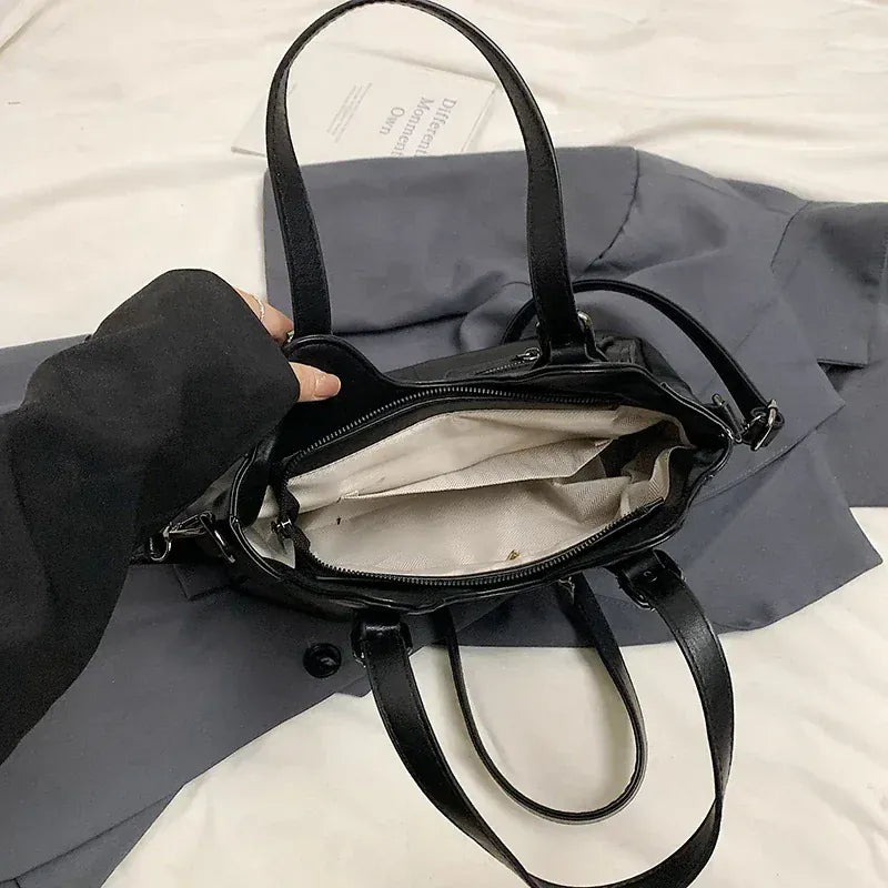 ARIANA - Sac à Main de Cours en Cuir à Poches Organisées