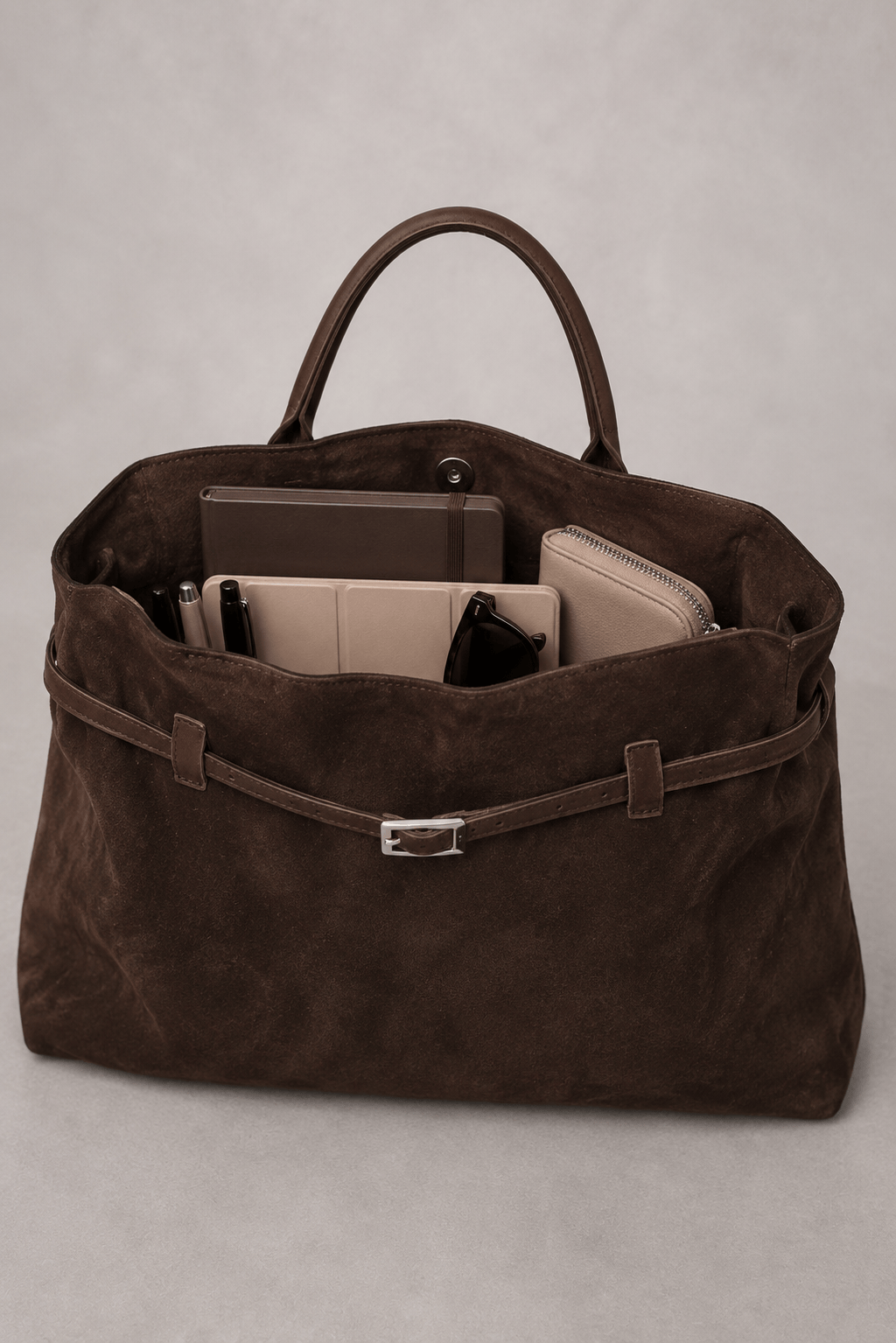 LEONIE - Grand Sac à Main Élégant en Daim