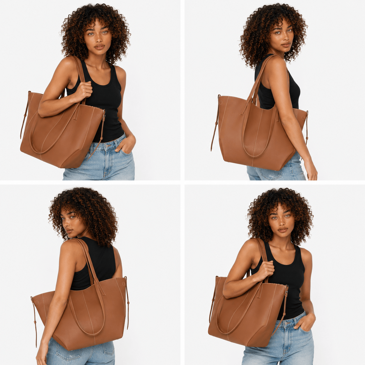 BELLA - Grand Sac à main Cabas Cuir
