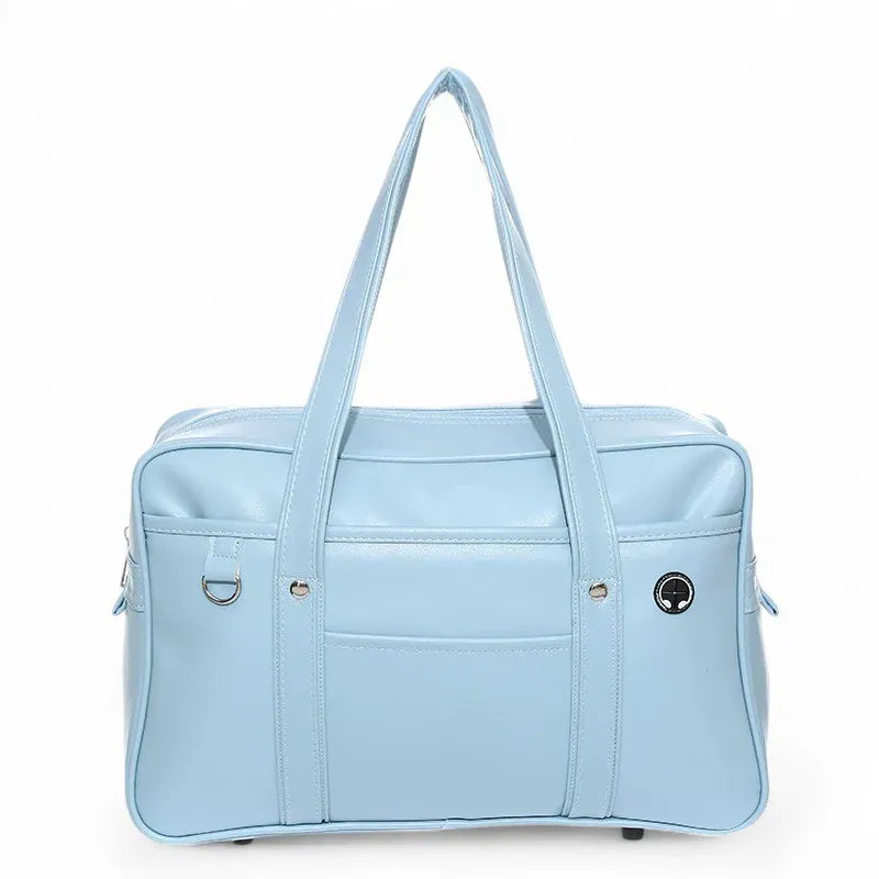 CHLOE - Sac à Main de Cours pour Étudiante Bleu pour Ordinateur 15 Pouces, Cahiers et Documents A4