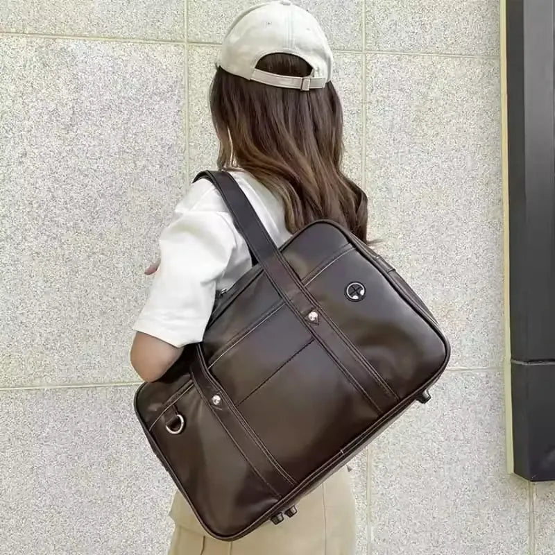 CHLOE - Sac à Main de Cours pour Étudiante pour Ordinateur 15 Pouces, Cahiers et Documents A4