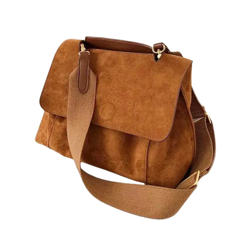 CYNTHIA - Sac à Main Bandoulière en Daim Femme, petit format pour téléphone, portefeuille, clés et maquillage