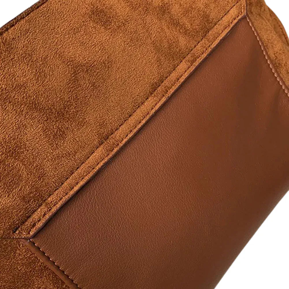 CYNTHIA - Sac à Main Bandoulière en Daim Femme, petit format pour téléphone, portefeuille, clés et maquillage