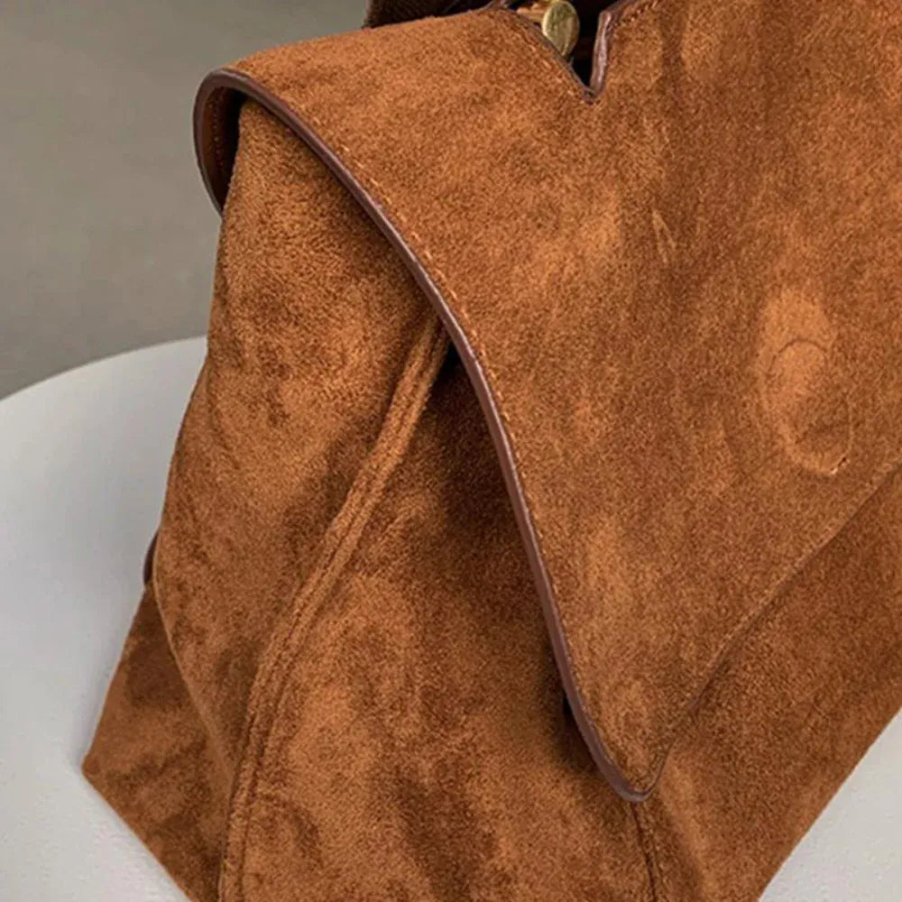 CYNTHIA - Sac à Main Bandoulière en Daim Femme, petit format pour téléphone, portefeuille, clés et maquillage