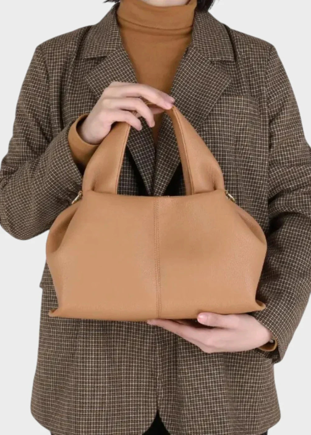 DINA - Sac à Main Bandoulière en Cuir Souple