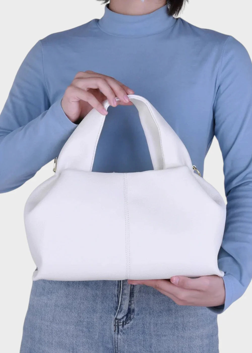 DINA - Sac à Main Bandoulière en Cuir Souple
