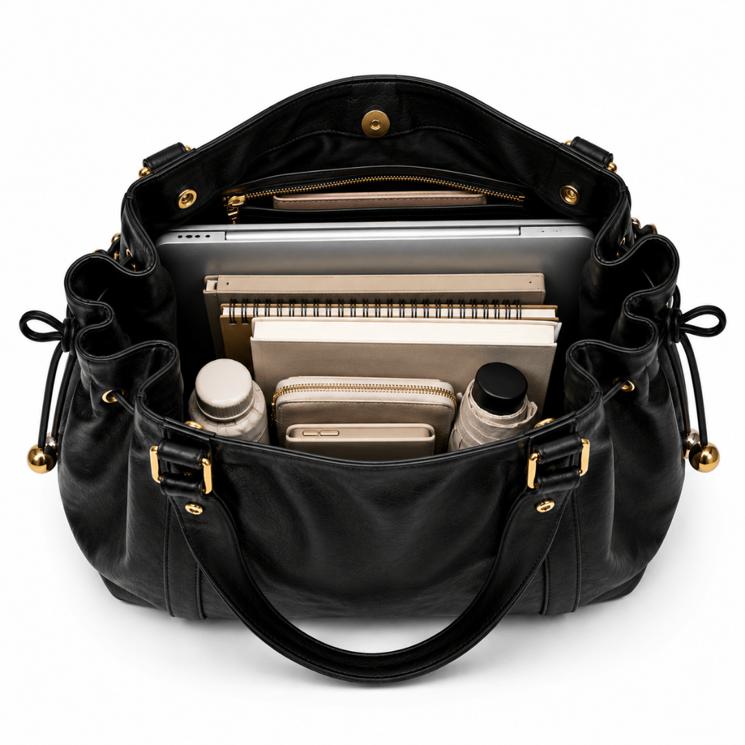 ELAE - Sac à Main en Cuir Finitions Dorées