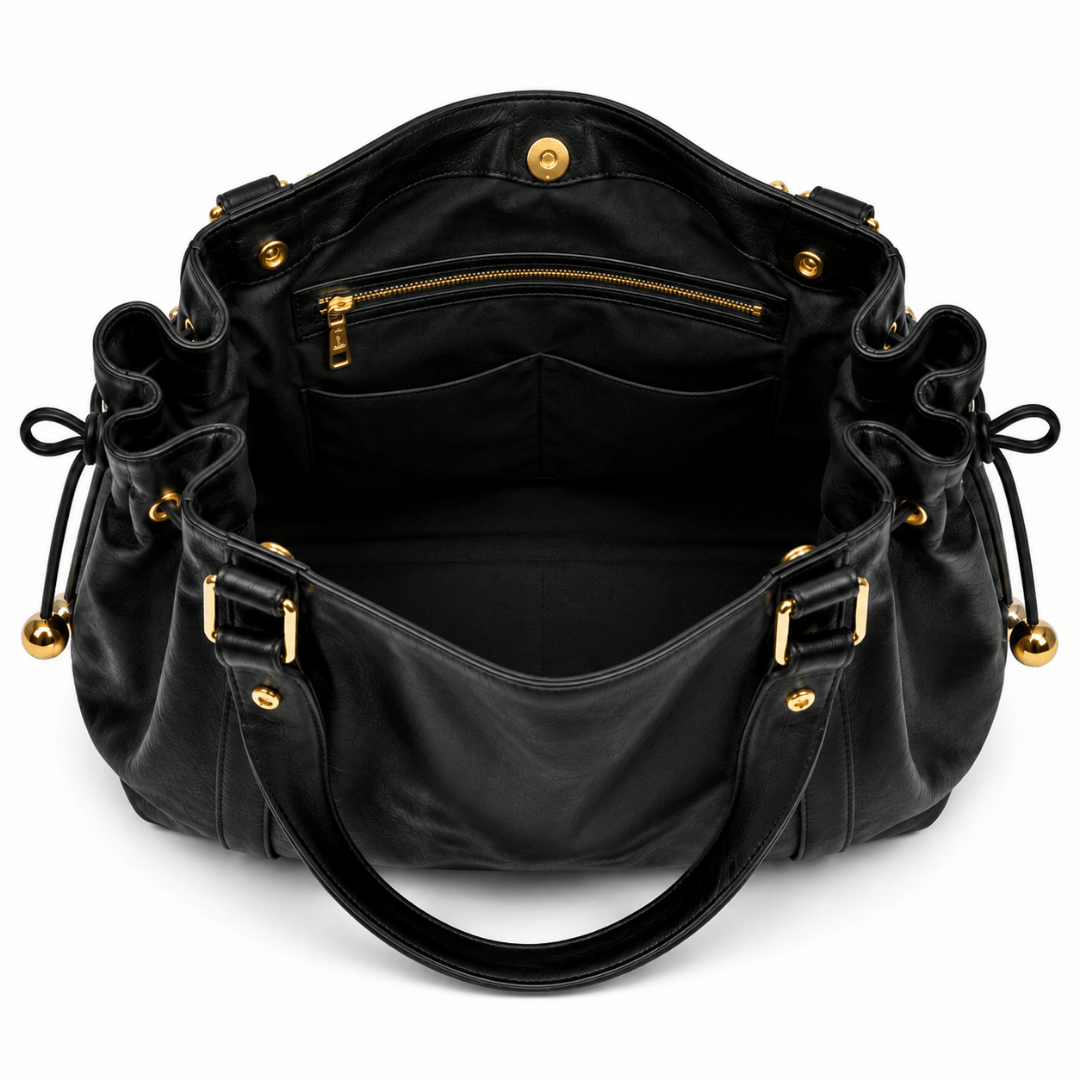 ELAE - Sac à Main en Cuir Finitions Dorées