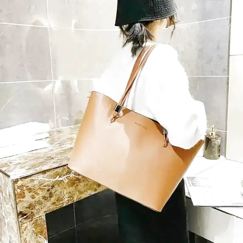 EMELINA - Grand Sac à Main Cuir Souple Cabas