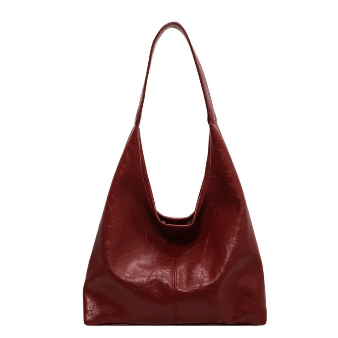 JENNA grand sac à main femme fourre-tout en cuir chic rouge