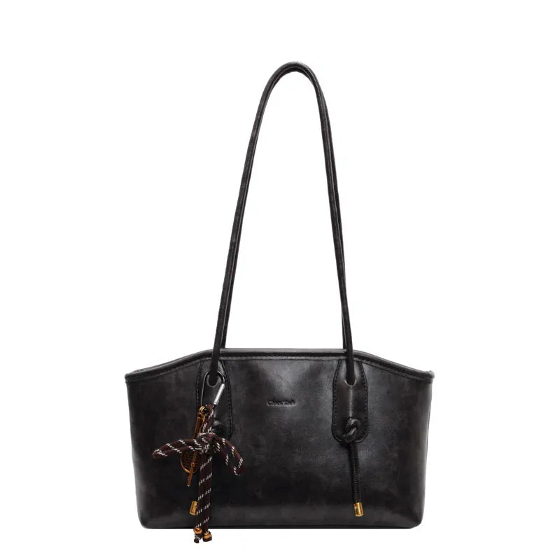JISU sac à main de cours vintage femme style rétro noir