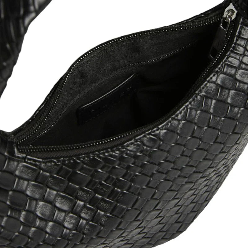 sac KAM petit sac à main cuir vegan noir élégant, format compact et chic, idéal pour sorties, soirées et rendez-vous avec style