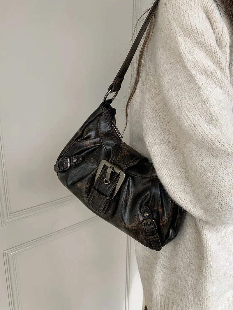 KARINA - Petit Sac à Main en Cuir Rétro