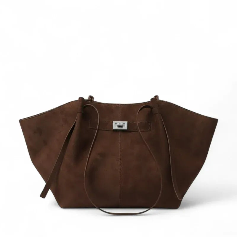 KATALEÏA - Sac à Main de Cours en Daim Élégant Grande Capacité
