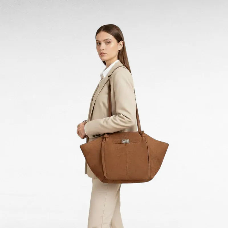 KATALEÏA - Sac à Main de Cours en Daim Élégant Grande Capacité
