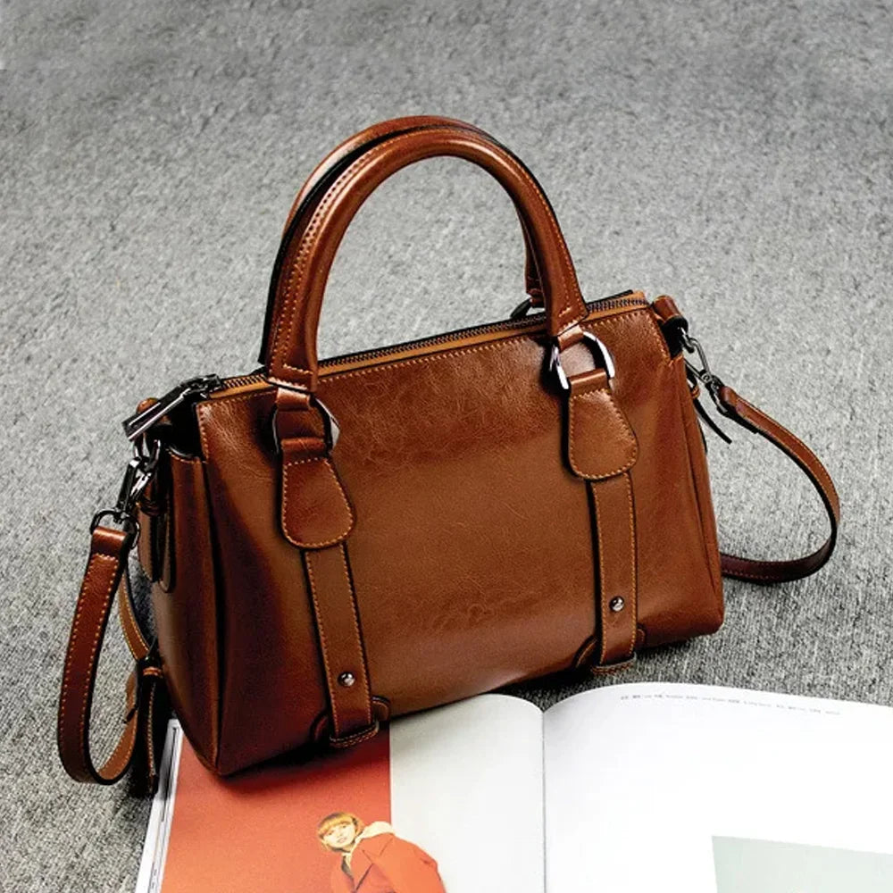 sac LIDYA sac à main cuir marron élégant pour femme, compact et organisé avec compartiments pour téléphone portefeuille clés, bandoulière réglable