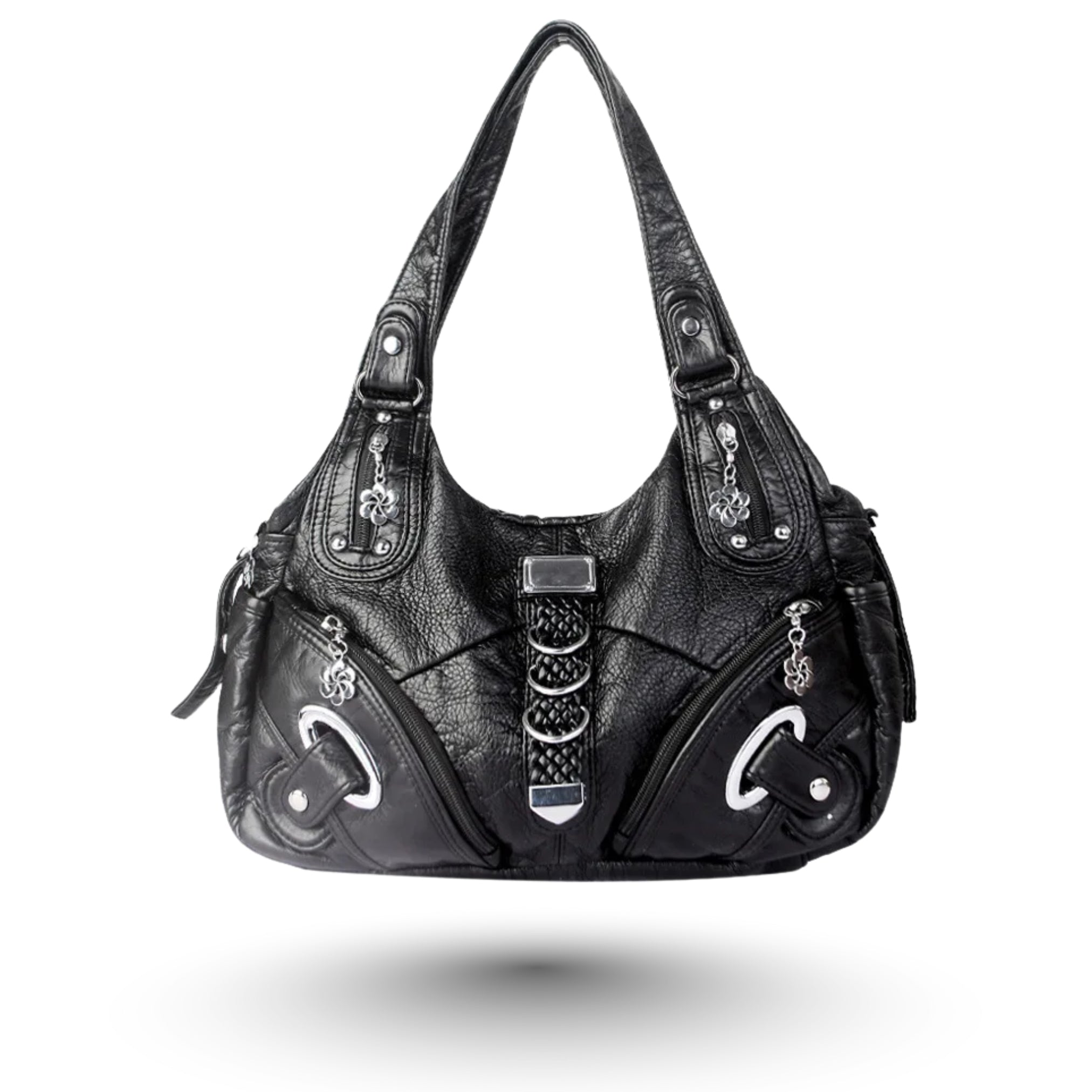 LORIE – Sac multipoche noir, élégant et pratique pour organisation et style.