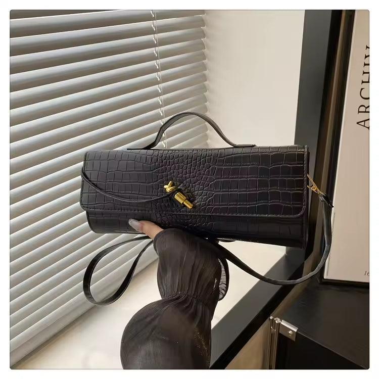 Maelys - Sac à Main Femme Effet Peau de Serpent avec Bandoulière