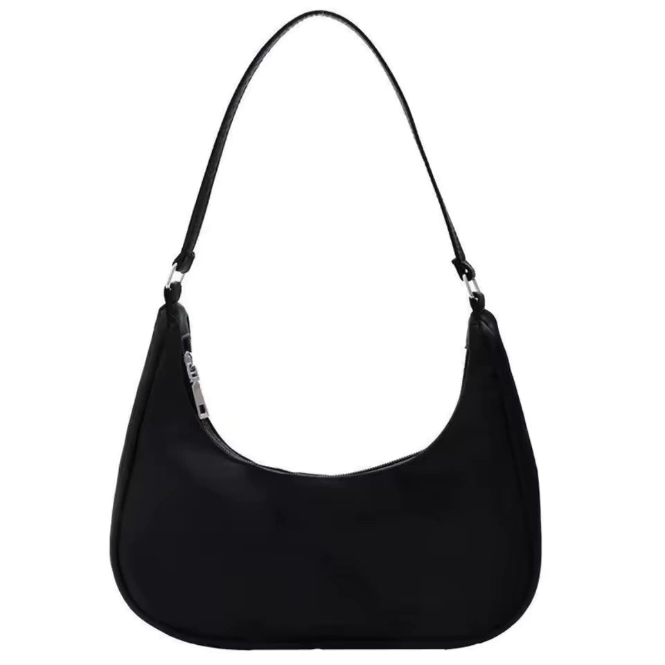 Melia - Petit Sac à Main Souple NOIR, petit sac femme élégant au format compact et au design souple, idéal pour les sorties et le quotidien