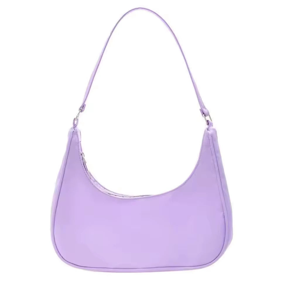 Melia - Petit Sac à Main Souple violet, petit sac femme élégant au format compact et au design souple, idéal pour les sorties et le quotidien
