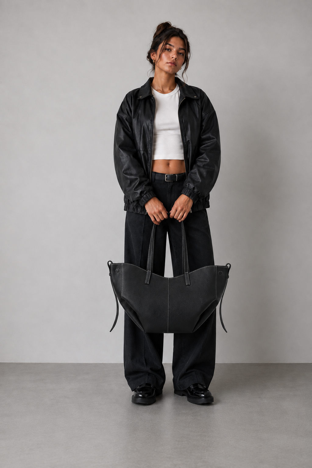BELLA - Grand Sac à main Cabas Cuir