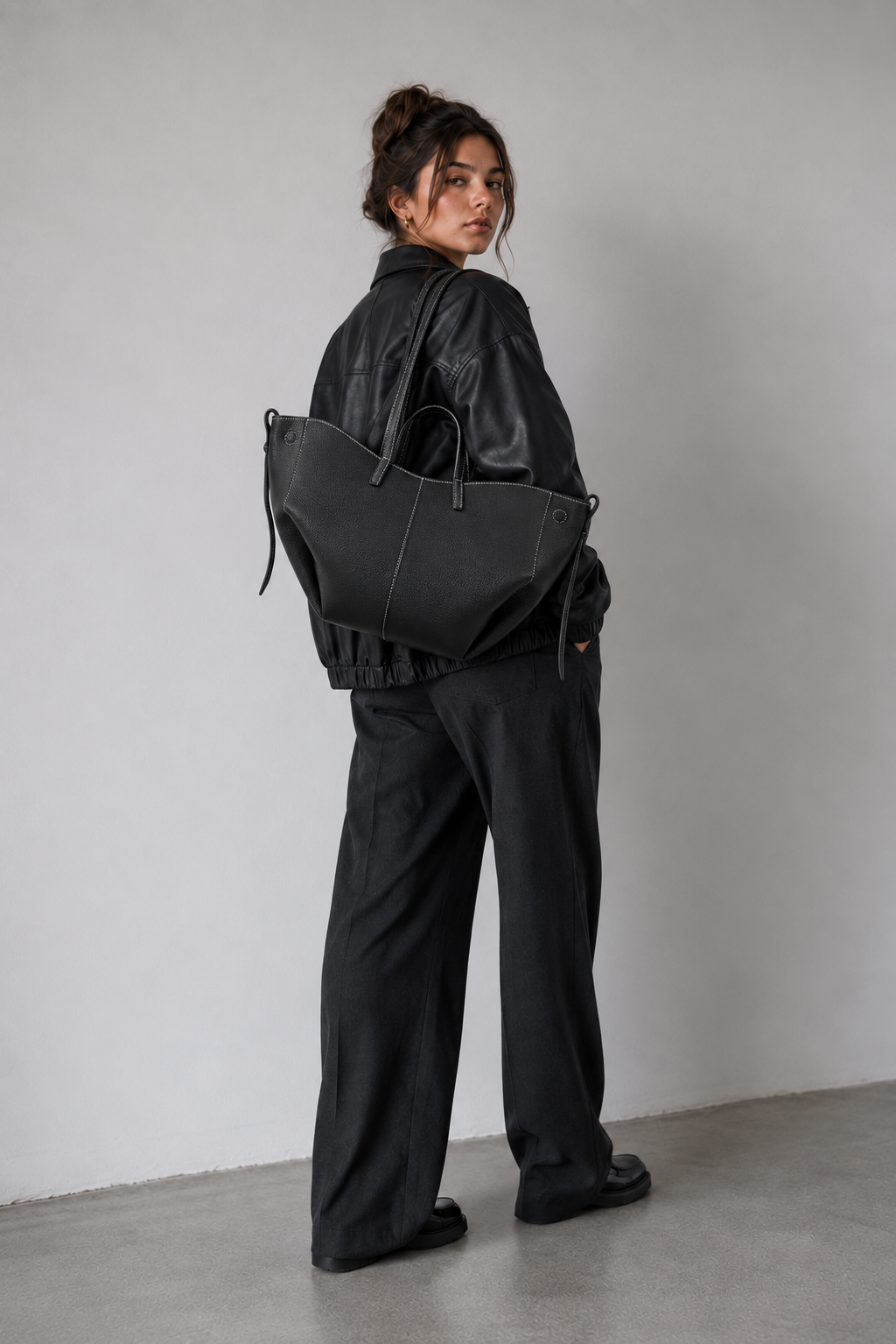 BELLA - Grand Sac à main Cabas Cuir