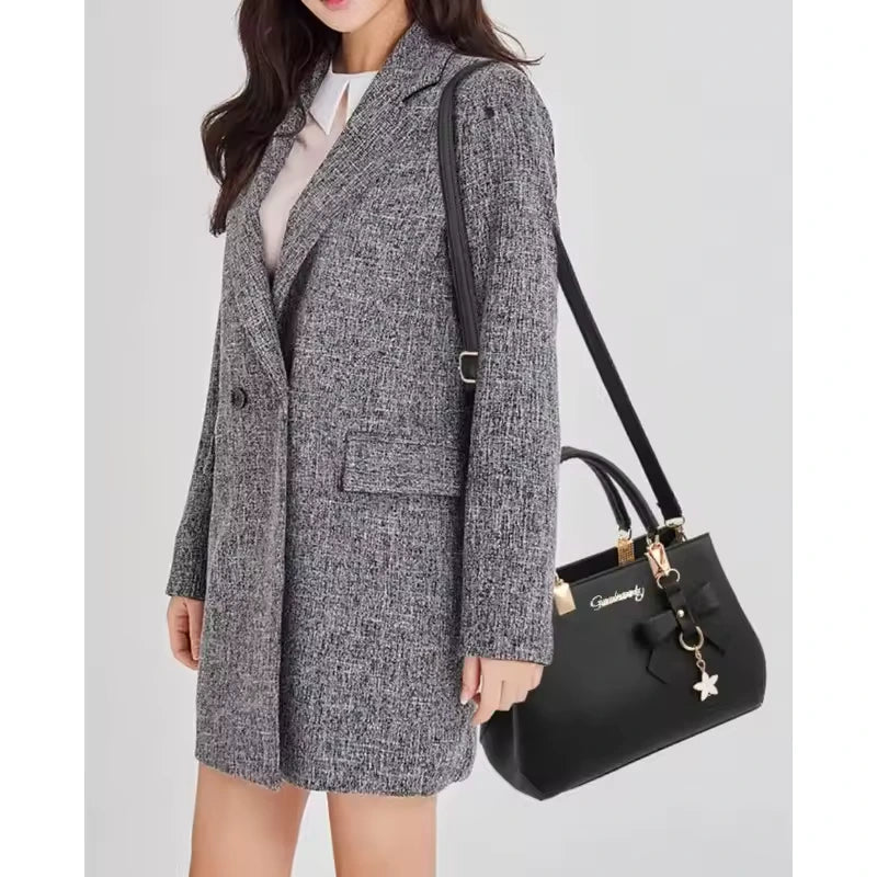 Pilla - Sac à Main Spacieux à Bandoulière en Cuir Grainé