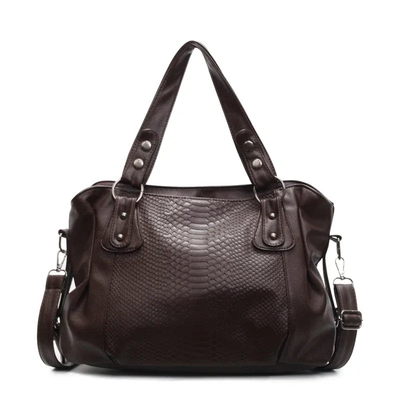 SELENE - Sac à Main de Cours de Luxe en Cuir Écaillé